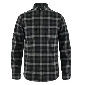 Fjallraven Skog Plaid Flannel Button-Up Shirt Black L